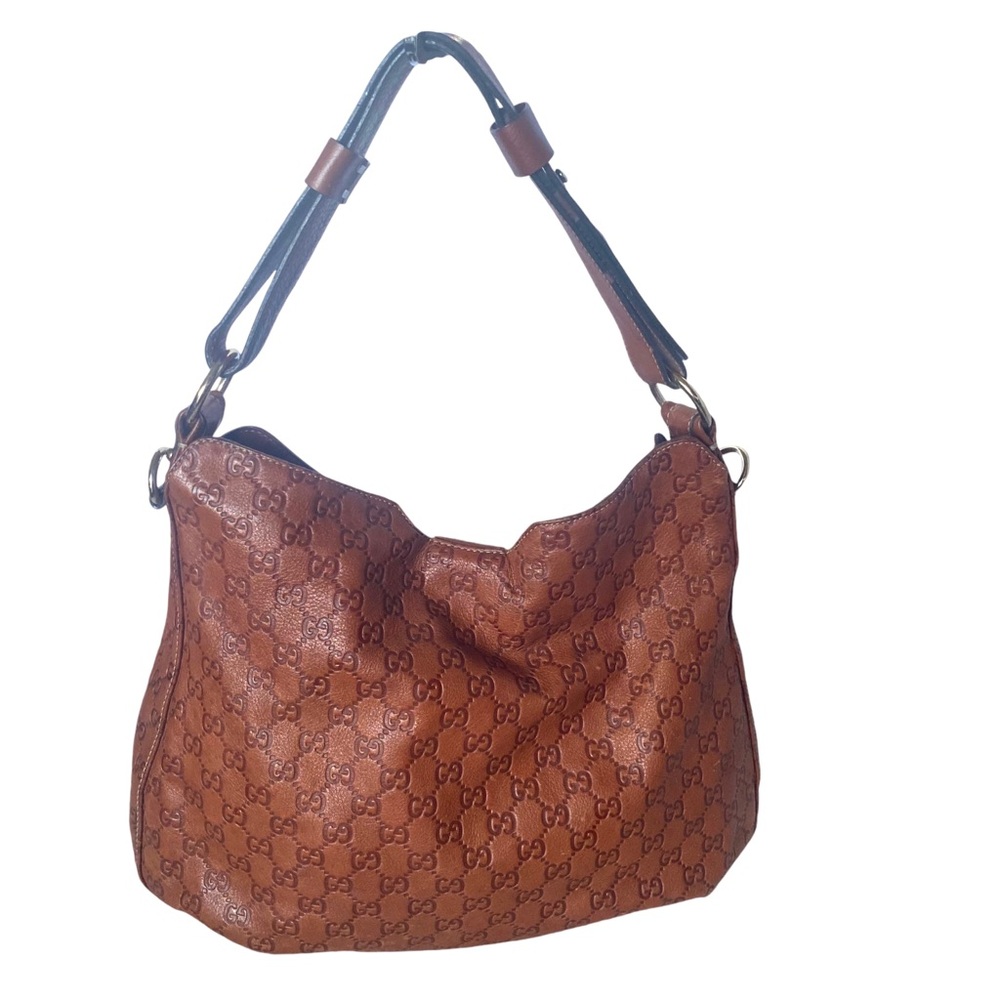 Gucci Guccissima GG brown leather bag - Picture 2 of 10